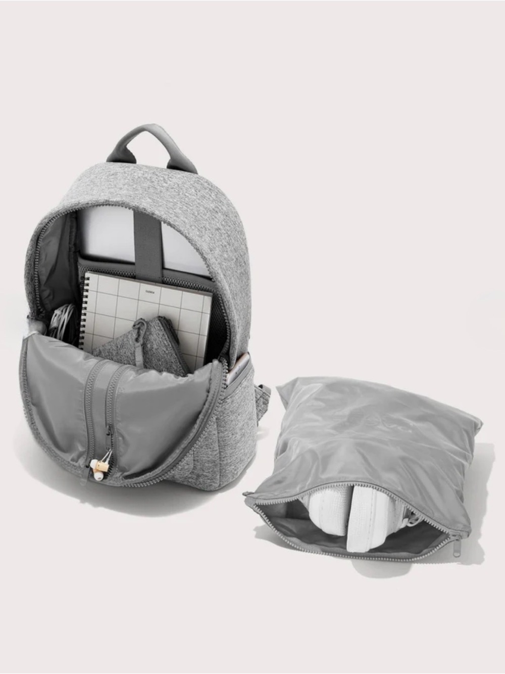 NEW Dagne Dover Dakota Medium Neoprene Backpack Medium Heather Gray - Picture 7 of 11
